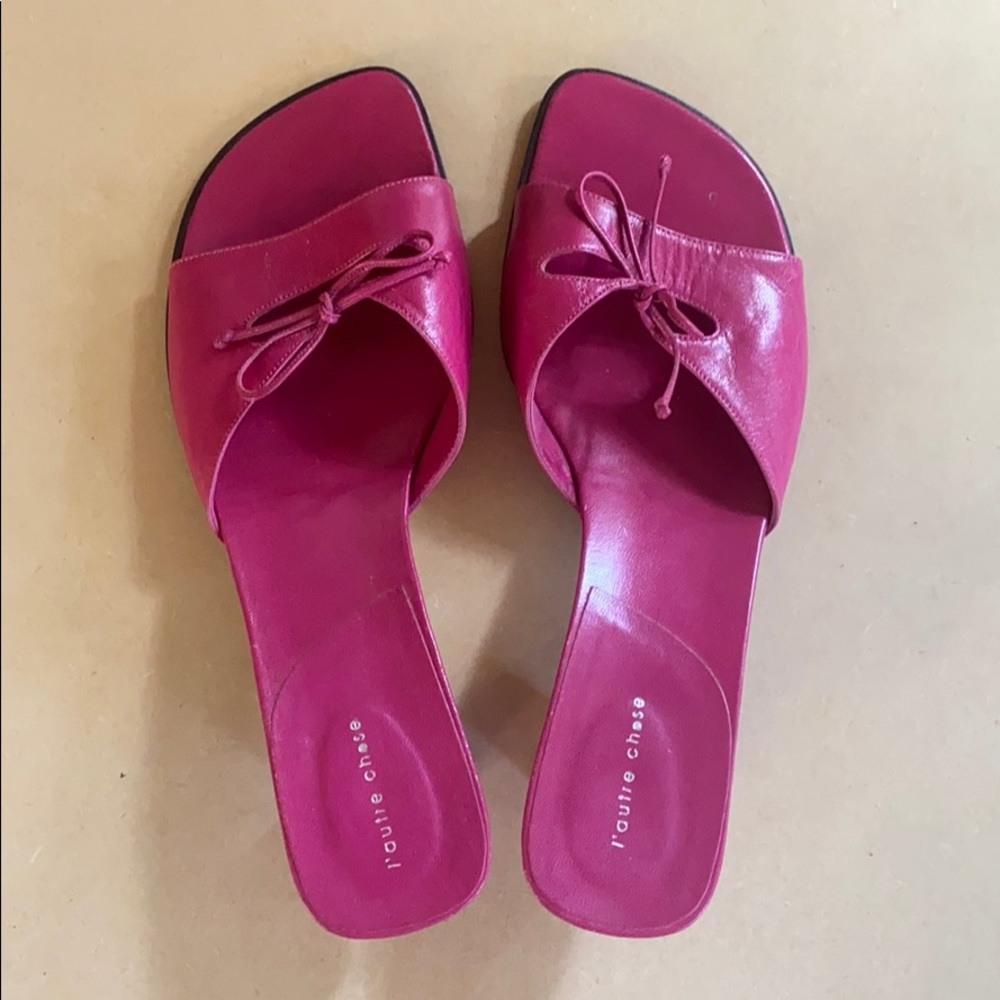Mage in Italy leather mules.